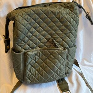 Tommy Bahama Quilted Olive Green Backpack